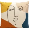 KARE Design Almofada Face Art Multi 50x50 cm Hot