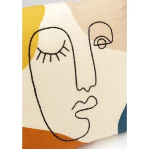 KARE Design Almofada Face Art Multi 50x50 cm Hot