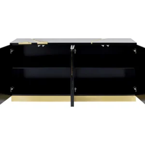 KARE Design Aparador Cracked Preto Dourado 165x80cm Fashion