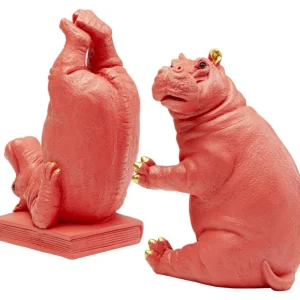 KARE Design Aparador de Livros Hippo Pink (conjunto de 2) Fashion