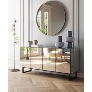 KARE Design Aparador Soran preto 160x45cm Fashion