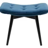 KARE Design Banco Black Vicky Veludo Azul 46x59cm Hot