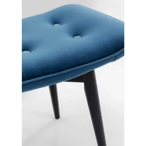 KARE Design Banco Black Vicky Veludo Azul 46x59cm Hot