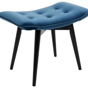 KARE Design Banco Black Vicky Veludo Azul 46x59cm Hot