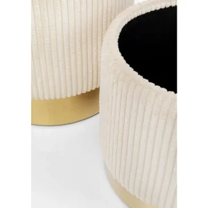 KARE Design Banco Cherry Cord Beije C/ Arrumação (Conj. de 2) Outlet