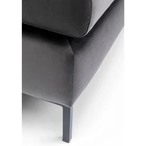 KARE Design Banco Gianni Velvet Grey Black Hot