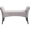 KARE Design Banqueta Motley em veludo Prateado/Cinzento Hot