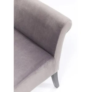KARE Design Banqueta Motley em veludo Prateado/Cinzento Hot