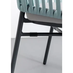 KARE Design Cadeira com apoio de braços Santanyi Petrol Best