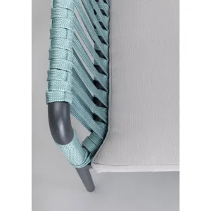 KARE Design Cadeira com apoio de braços Santanyi Petrol Best