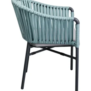 KARE Design Cadeira com apoio de braços Santanyi Petrol Best