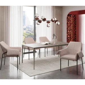 KARE Design Cadeira com braços Bess Beige Flitter Clearance