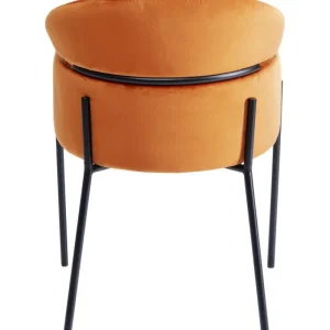 KARE Design Cadeira de braços Alexia Velvet Laranja Hot