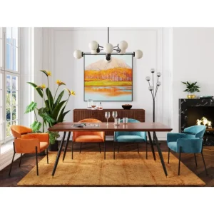 KARE Design Cadeira de braços Alexia Velvet Laranja Hot