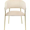 KARE Design Cadeira de braços Belle em Veludo creme (Conjunto de 2) New