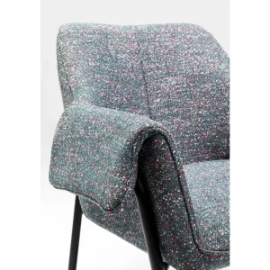 KARE Design Cadeira de braços Bess Grey Flitter Outlet