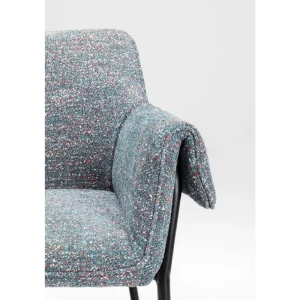 KARE Design Cadeira de braços Bess Grey Flitter Outlet