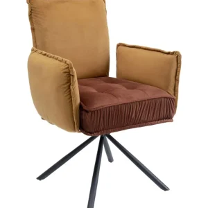 KARE Design Cadeira de braços Chelsea Castanha Hot