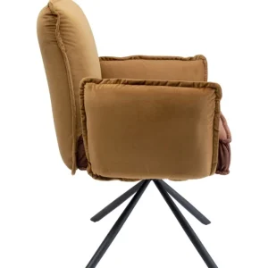 KARE Design Cadeira de braços Chelsea Castanha Hot