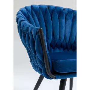 KARE Design Cadeira de braços Knot Azul Navy New