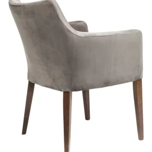 KARE Design Cadeira de braços Mode em veludo Cinzento Hot