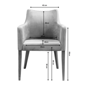 KARE Design Cadeira de braços Mode em veludo Cinzento Sale