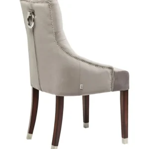 KARE Design Cadeira de braços Prince em veludo Cinzento Clearance