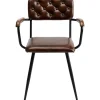 KARE Design Cadeira de braços Salsa Leather Brown Clearance