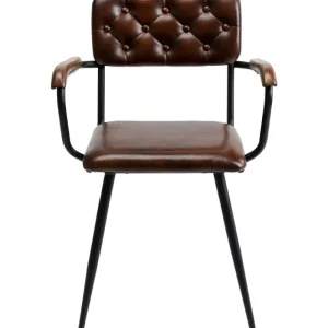 KARE Design Cadeira de braços Salsa Leather Brown Clearance