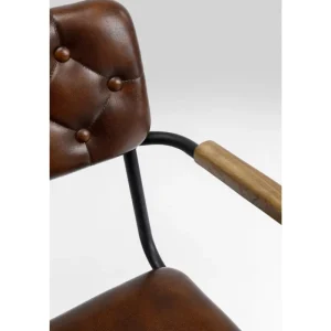 KARE Design Cadeira de braços Salsa Leather Brown Clearance