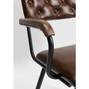 KARE Design Cadeira de braços Salsa Leather Brown Clearance