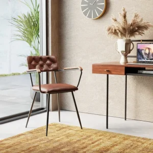 KARE Design Cadeira de braços Salsa Leather Brown Clearance