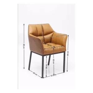 KARE Design Cadeira de braços Thinktank Castanho Fashion