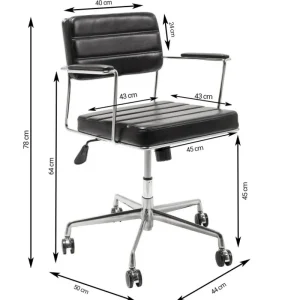 KARE Design Cadeira de Escritório Dottore Preto Outlet