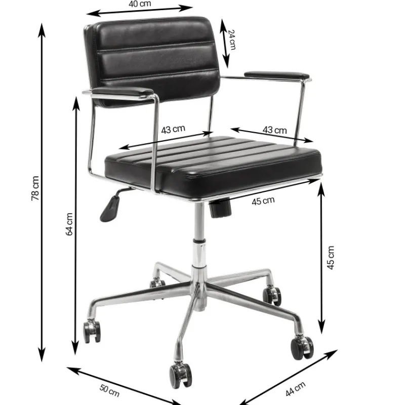 cadeira_de_escritrio_dott_2-2.webp KARE Design Cadeira de Escritório Dottore Preto Outlet