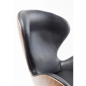 KARE Design Cadeira Giratória Lounge Preto/nogueira Discount