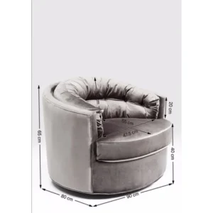 KARE Design Cadeira Giratória Music Hall Cinzenta Clearance