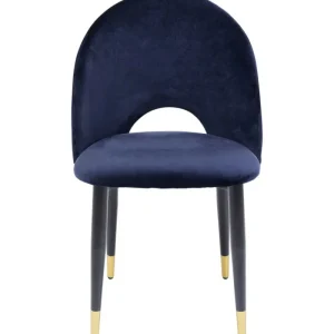 KARE Design Cadeira Iris em Veludo Azul (Conjunto de 2) Sale