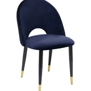 KARE Design Cadeira Iris em Veludo Azul (Conjunto de 2) Sale