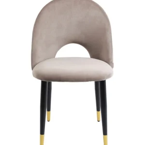 KARE Design Cadeira Iris em Veludo Taupe (Conjunto de 2) New