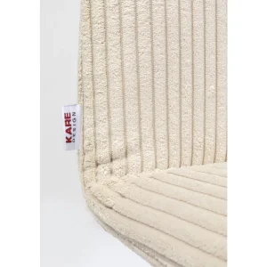 KARE Design Cadeira Lara Cord Creme Hot