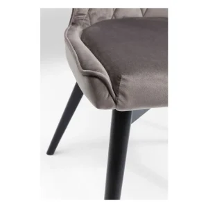KARE Design Cadeira Marshall em veludo Cinzento New