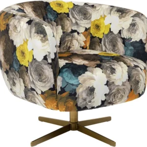 KARE Design Cadeira Rotativa Peony Amarela Online