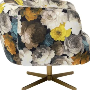KARE Design Cadeira Rotativa Peony Amarela Online
