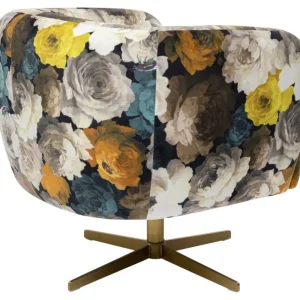 KARE Design Cadeira Rotativa Peony Amarela Online