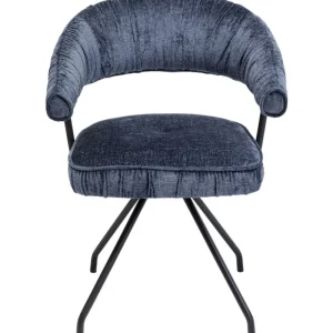 KARE Design Cadeirão Giratória Arabella azul Online