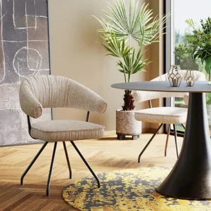 KARE Design Cadeirão Giratória Arabella Cinzento Best