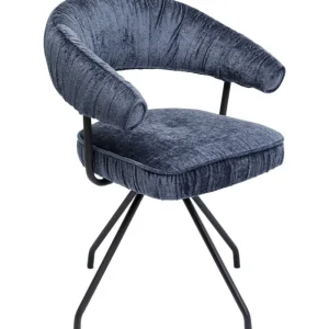 KARE Design Cadeirão Giratória Arabella azul Online