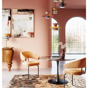 KARE Design Cadeirão Giratória Arabella laranja Fashion