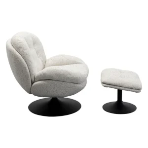 KARE Design Cadeirão Giratório + Apoio Stanford Fashion